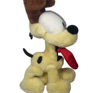 ODIE Garfield Dog Plush 15" Stuffed Vintage Cartoon Play by Play PAWS Red Tongue
